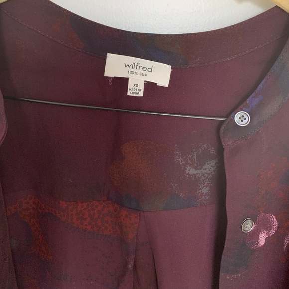 Aritzia wilfred floral button-up silk blouse - Picture 4 of 4